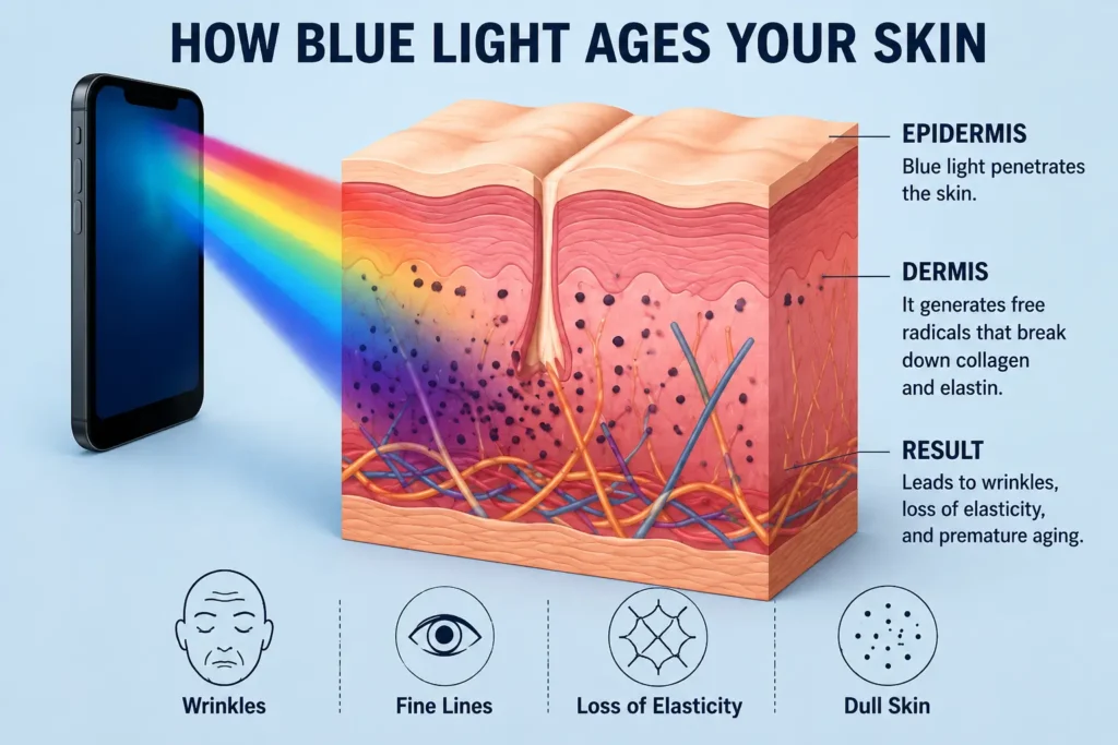 Vitalmindflow Blue Light Face Aging
