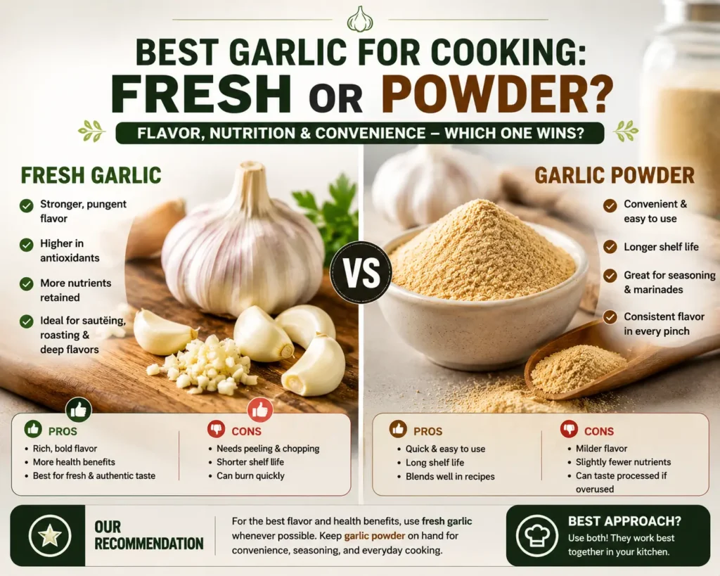 Vitalmindflow Fresh Garlic vs Garlic Powder