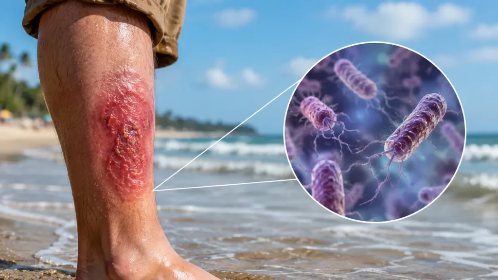 Flesh-Eating Bacteria Symptoms Beach Vitalmindflow Vibrio Bacteria Warning Gulf Coast 2026
